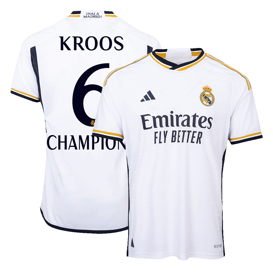 KROOS #6 CHAMPIONS Real Madrid Home Premium Soccer Jersey 2023/24