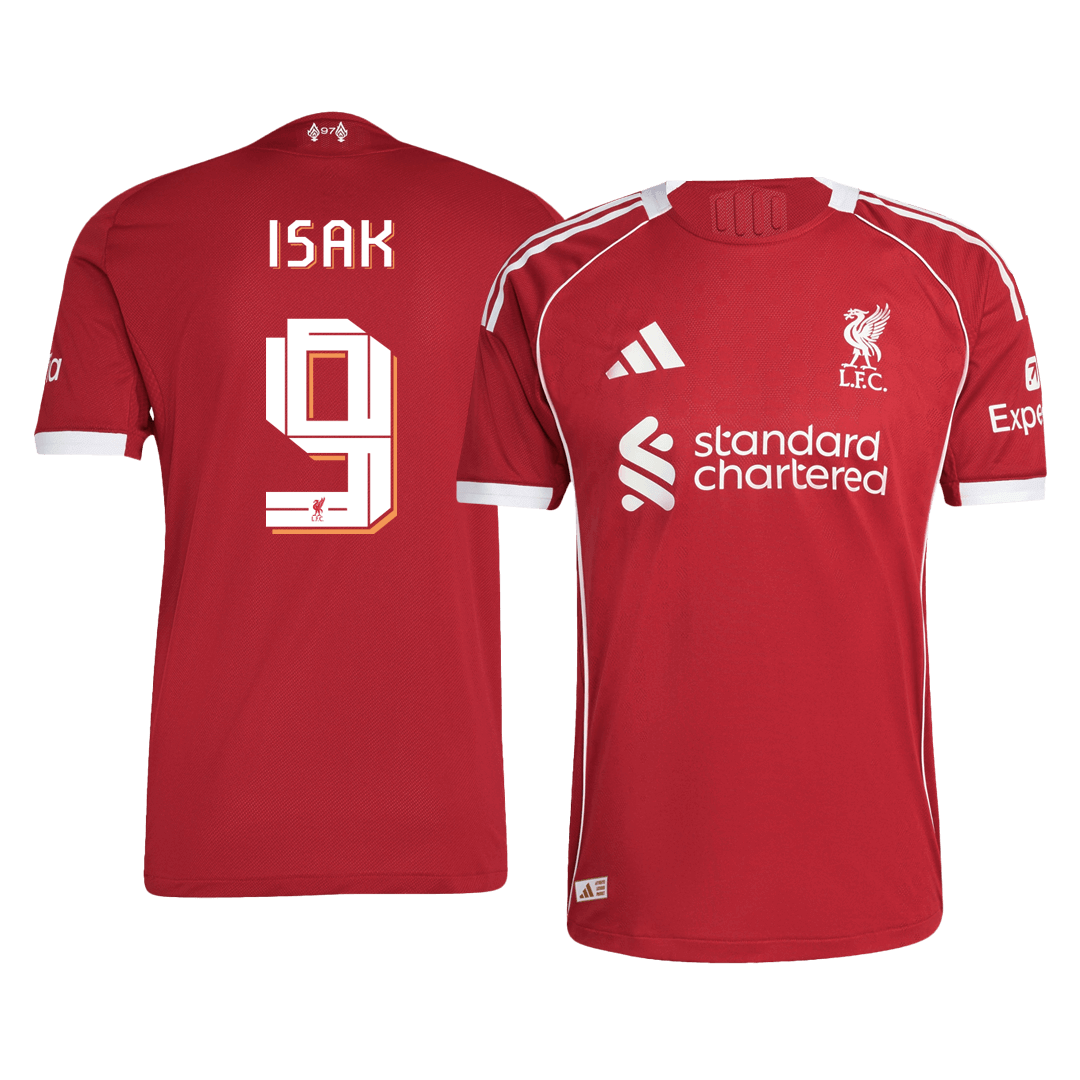 ISAK #9 Liverpool Home Premium Soccer Jersey 2025/26
