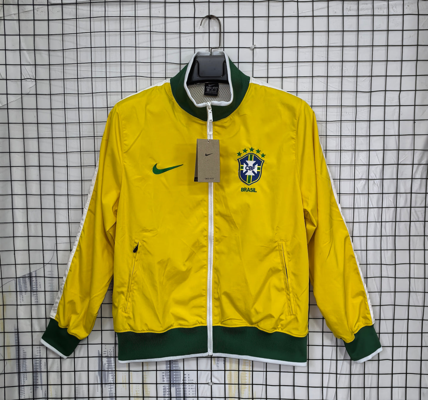 Brazil 2010 Retro World Cup Windbreaker Yellow