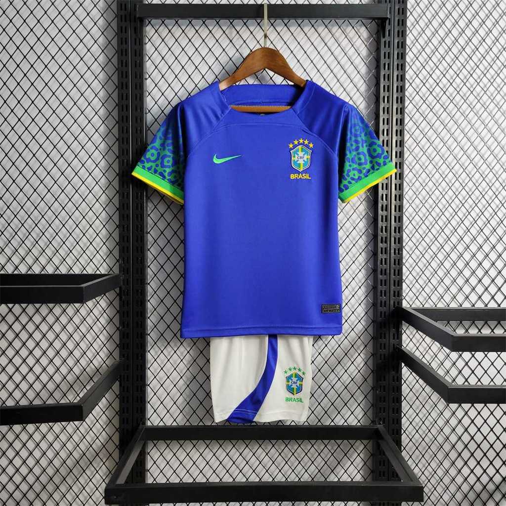 2022 World Cup Brazil Away Kids Fan Jersey
