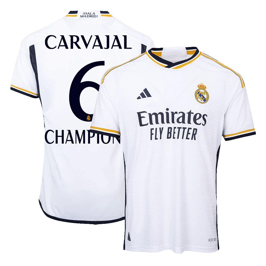 CARVAJAL #6 CHAMPIONS Real Madrid Home Premium Soccer Jersey 2023/24
