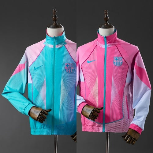 25/26 Barcelona Trench Coat Reversible Green and Pink Windbreaker