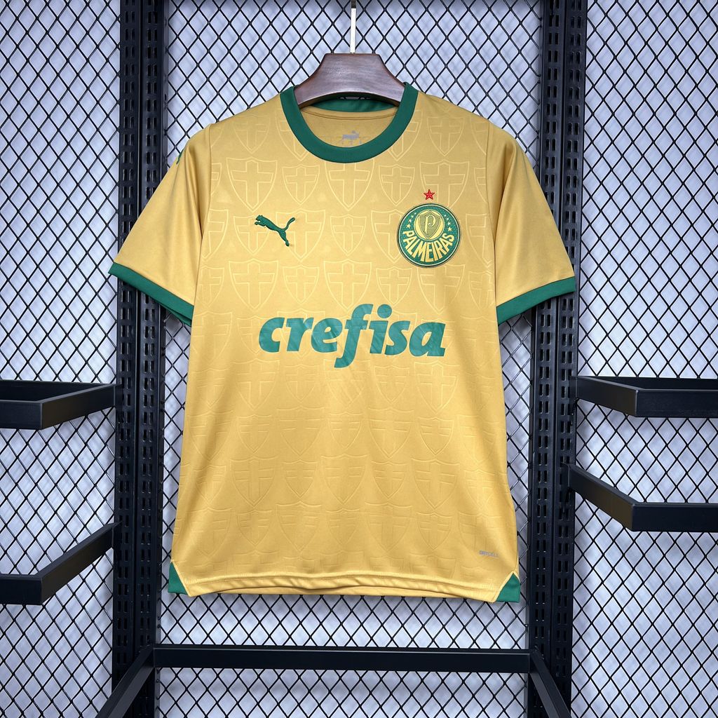 24/25 Palmeiras Thirds Away yellow soccer Fan Jersey