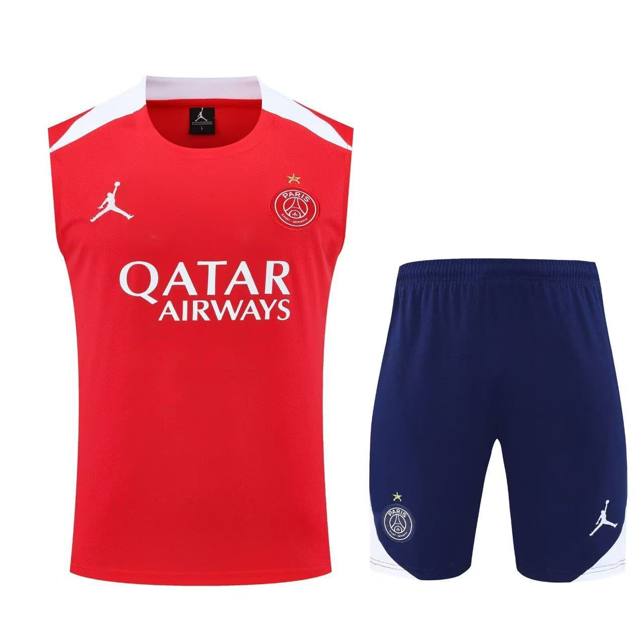 PSG 2025/26 Sleeveless Training Kit Red