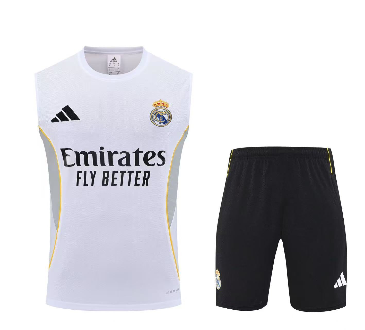 Real Madrid 2025/26 Sleeveless Training Kit White