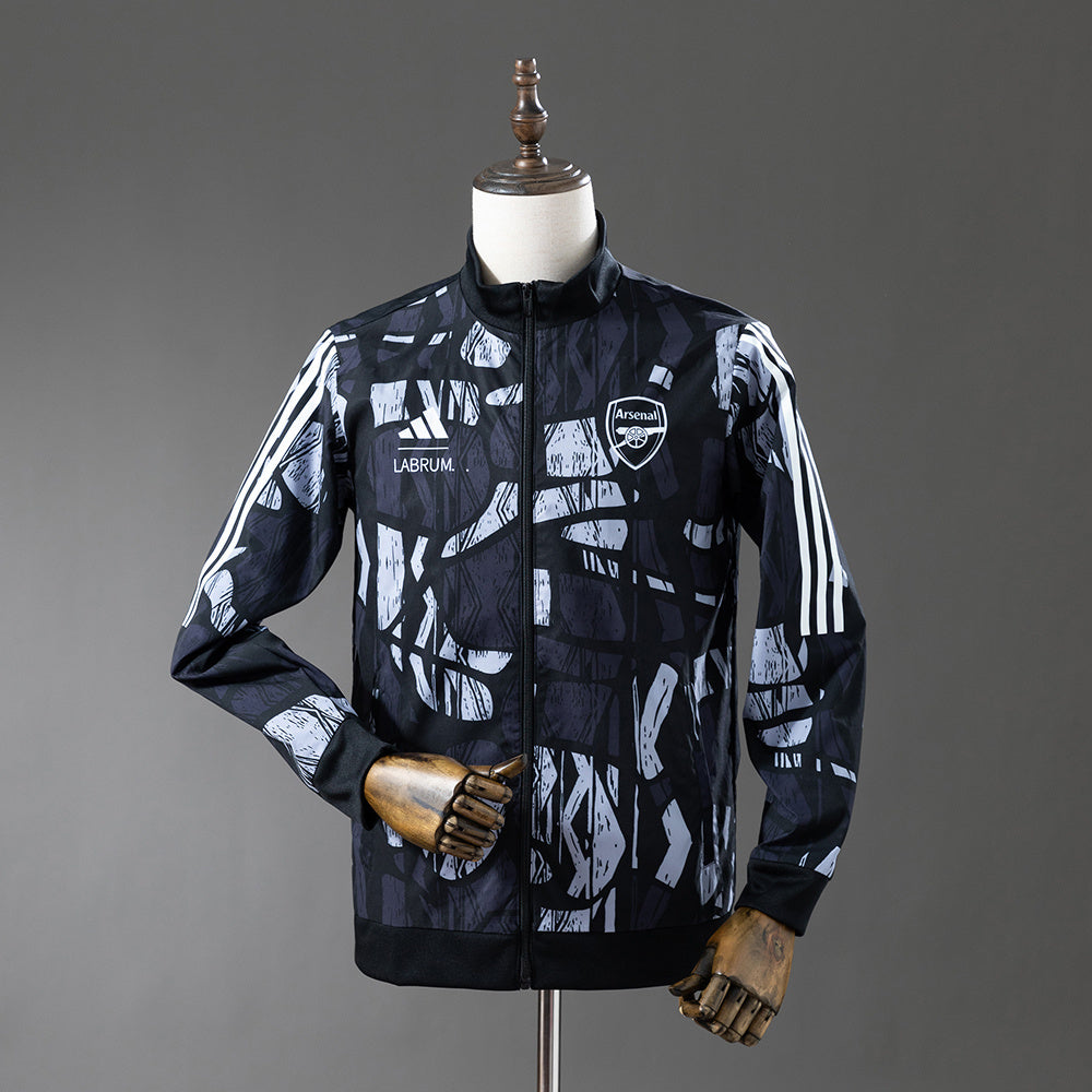 25/26 Arsenal Black Windbreaker