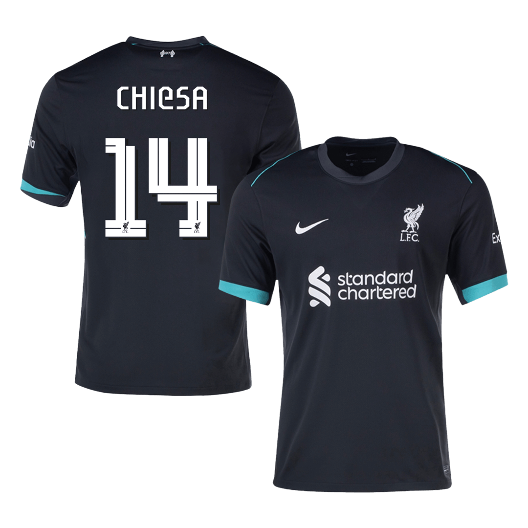 CHIESA #14 Liverpool Away Soccer Jersey 2024 UCL