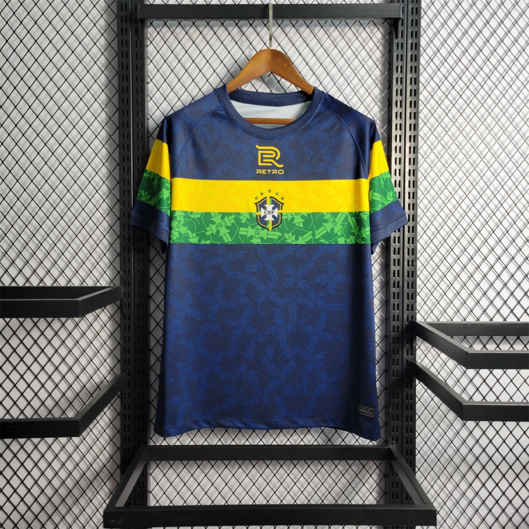 2022 World Cup Brazil Special Edition Blue Soccer Fan Jersey