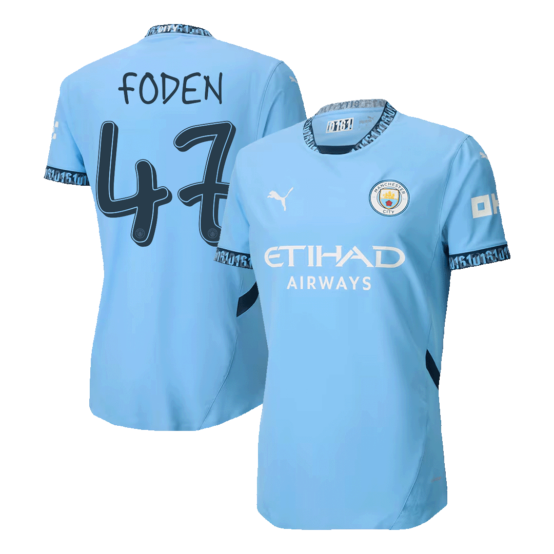FODEN #47 Manchester City Home Premium Soccer Jersey 2024 UCL