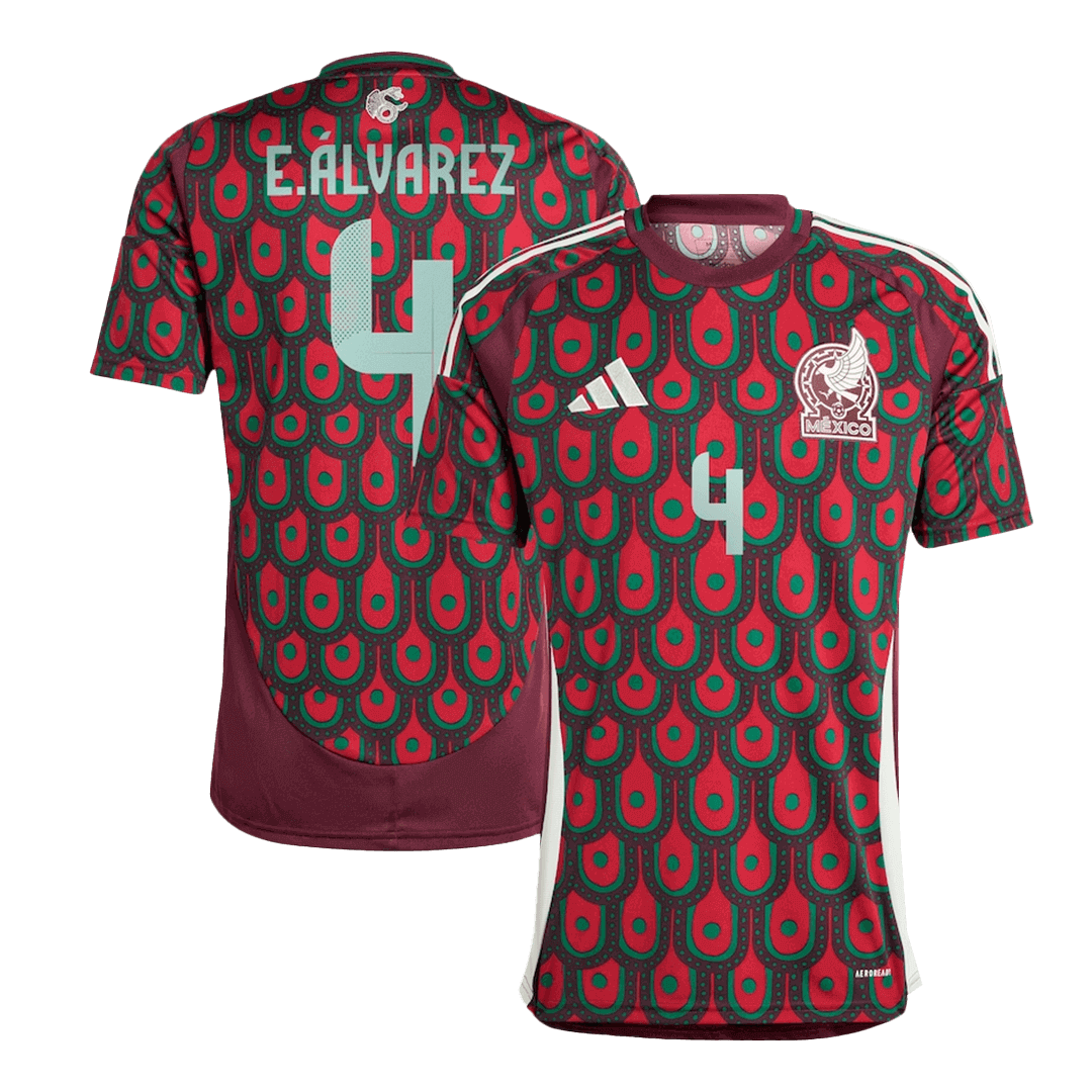 E.ALVAREZ #4 Mexico Home Soccer Jersey Copa America 2024