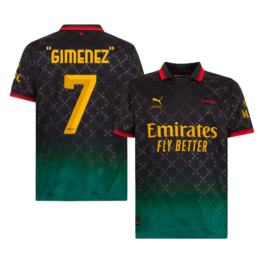 GIMENEZ- #7 AC Milan Fourth Away Soccer Jersey 2024