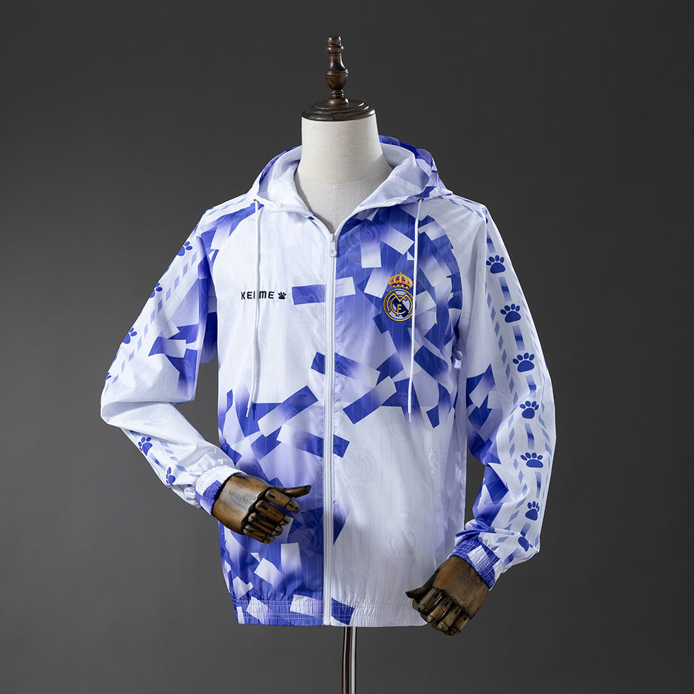 25/26 Real Madrid White Windbreaker