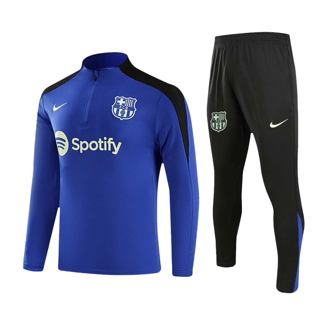 Barcelona 1/4 Zip Tracksuit 2024/25 Blue
