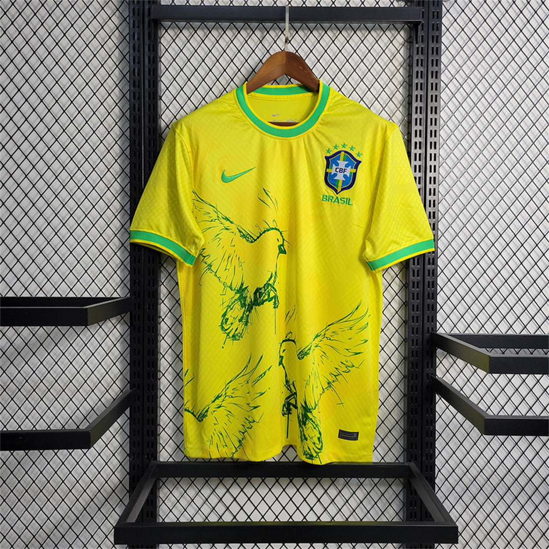 2023 Brazil Yellow Pigeon Special Edition Soccer Fan Jersey