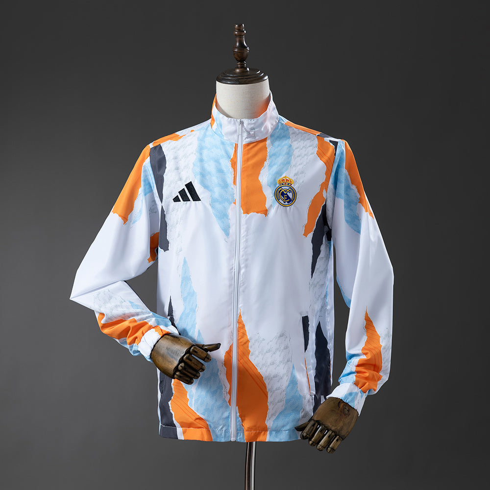 25/26 Real Madrid White Windbreaker
