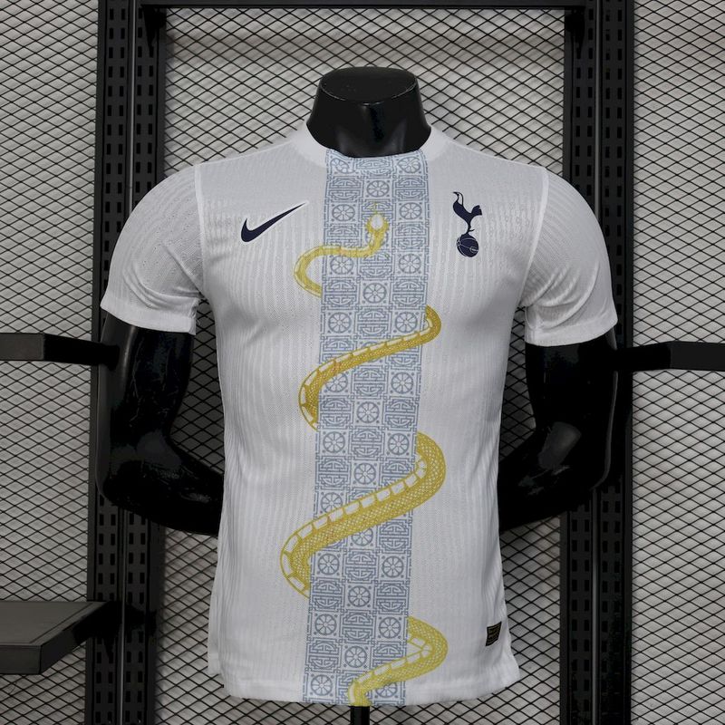 25/26 Tottenham White Gold Snake Edition Stadium Jersey