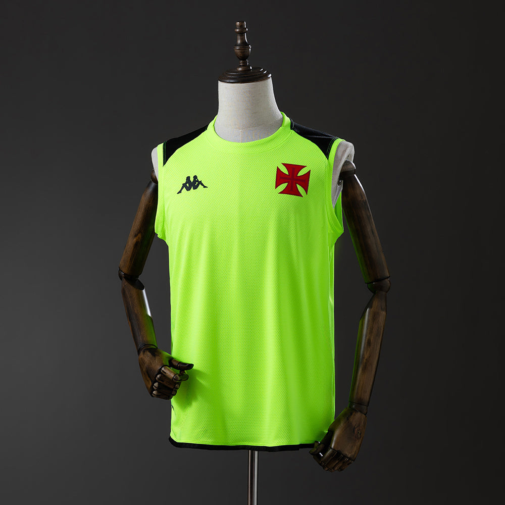 25/26 Vasco da Gama training suit fluorescent green Vest Sleeveless football Fan Jersey