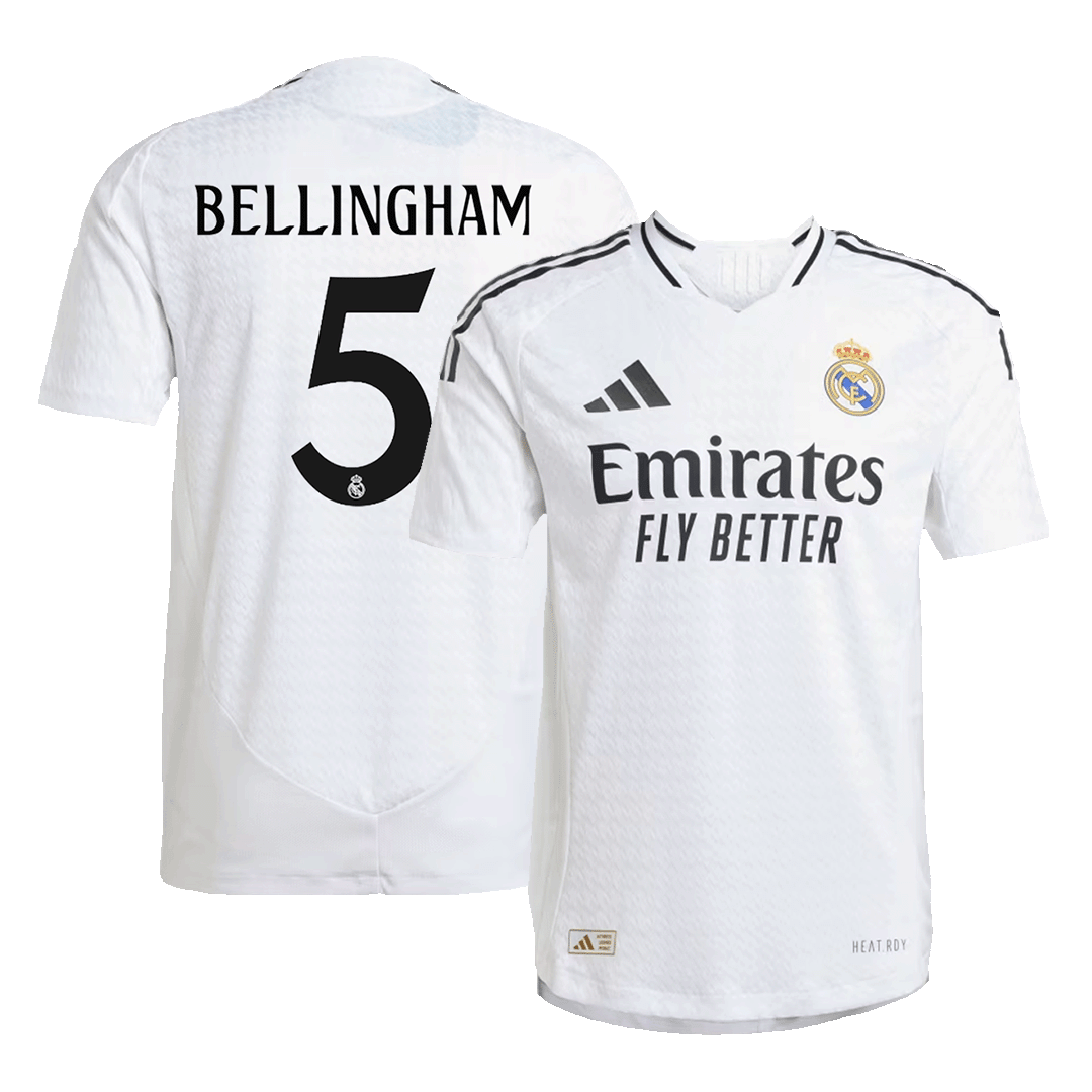BELLINGHAM #5 Real Madrid Home Premium Soccer Jersey 2024/25