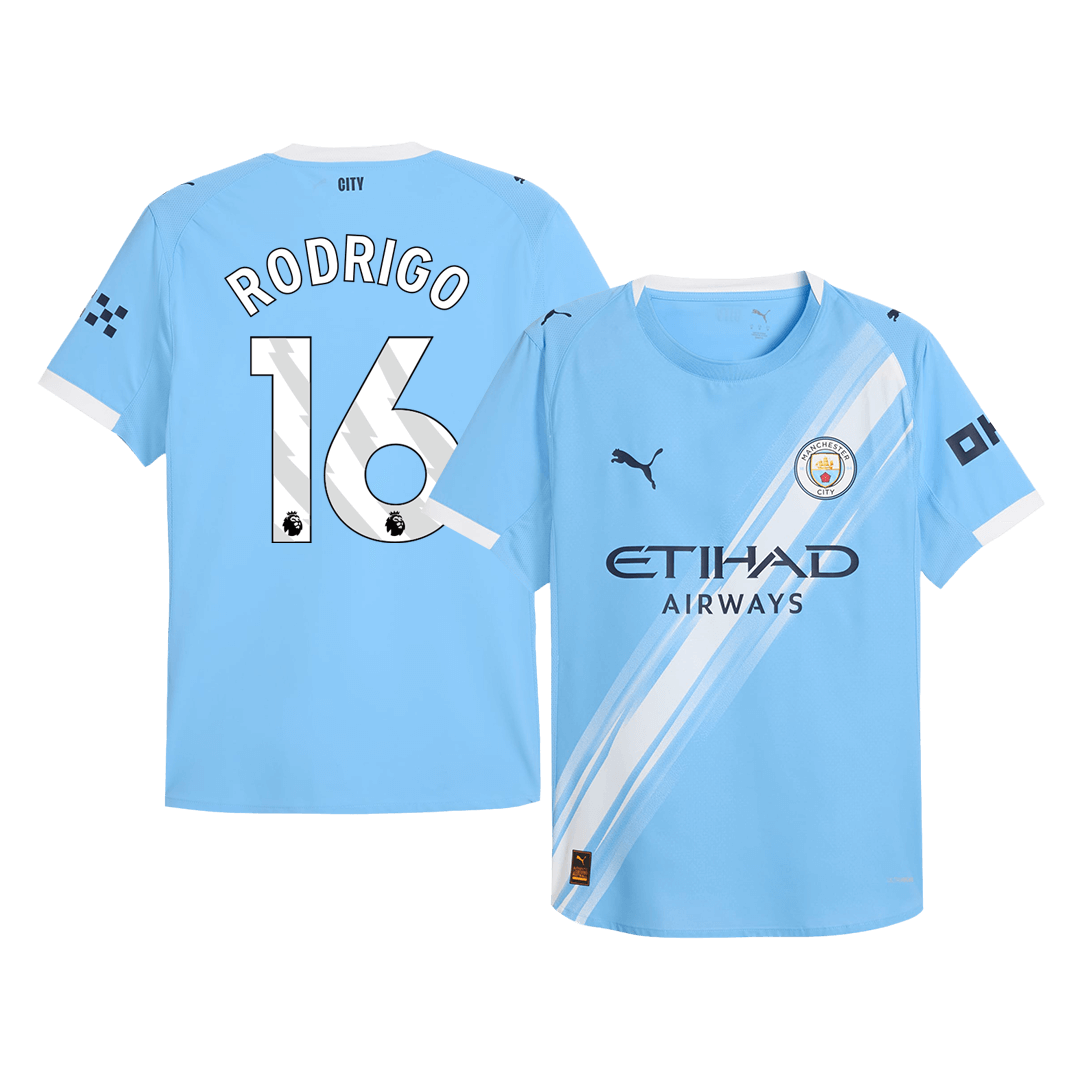 RODRIGO #16 Manchester City Home Premium Soccer Jersey 2025/26