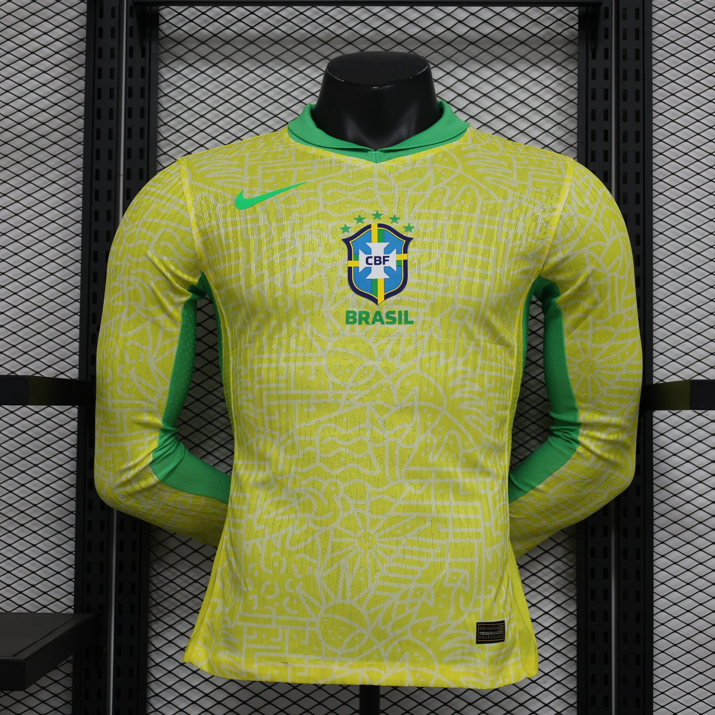 2024 Brazil Home Long Sleeve Stadium Jersey