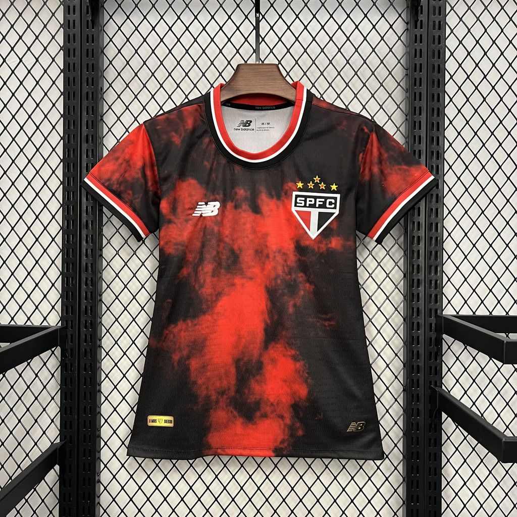 24/25 Sao Paulo Third Womens red soccer Fan Jersey