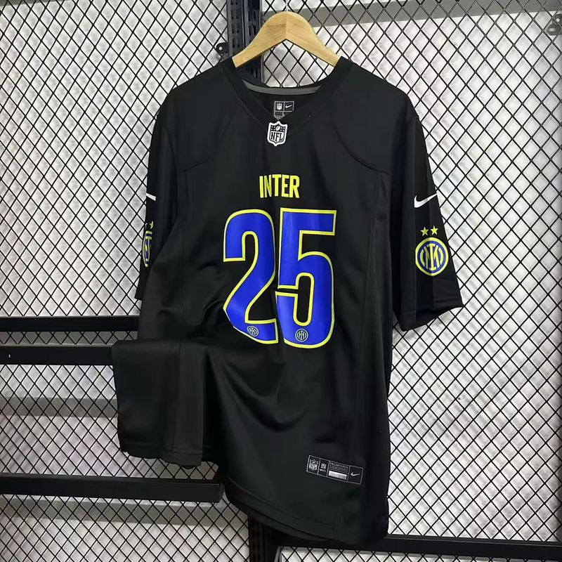 25/26 Inter Milan 25 X NFL Soccer Fan Jersey
