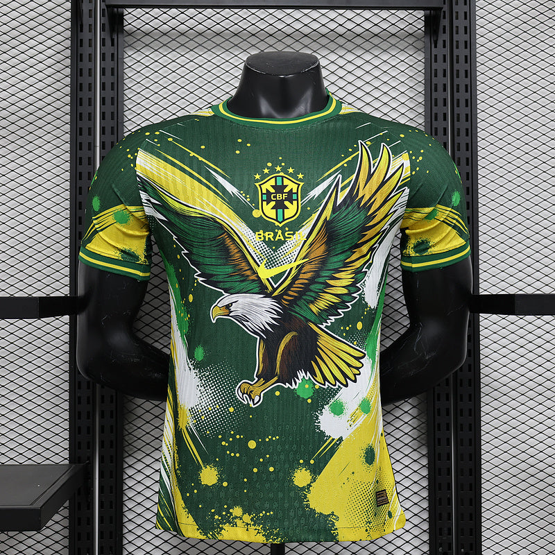 2024 Brazil Yellow And Green Special Stadium Jersey