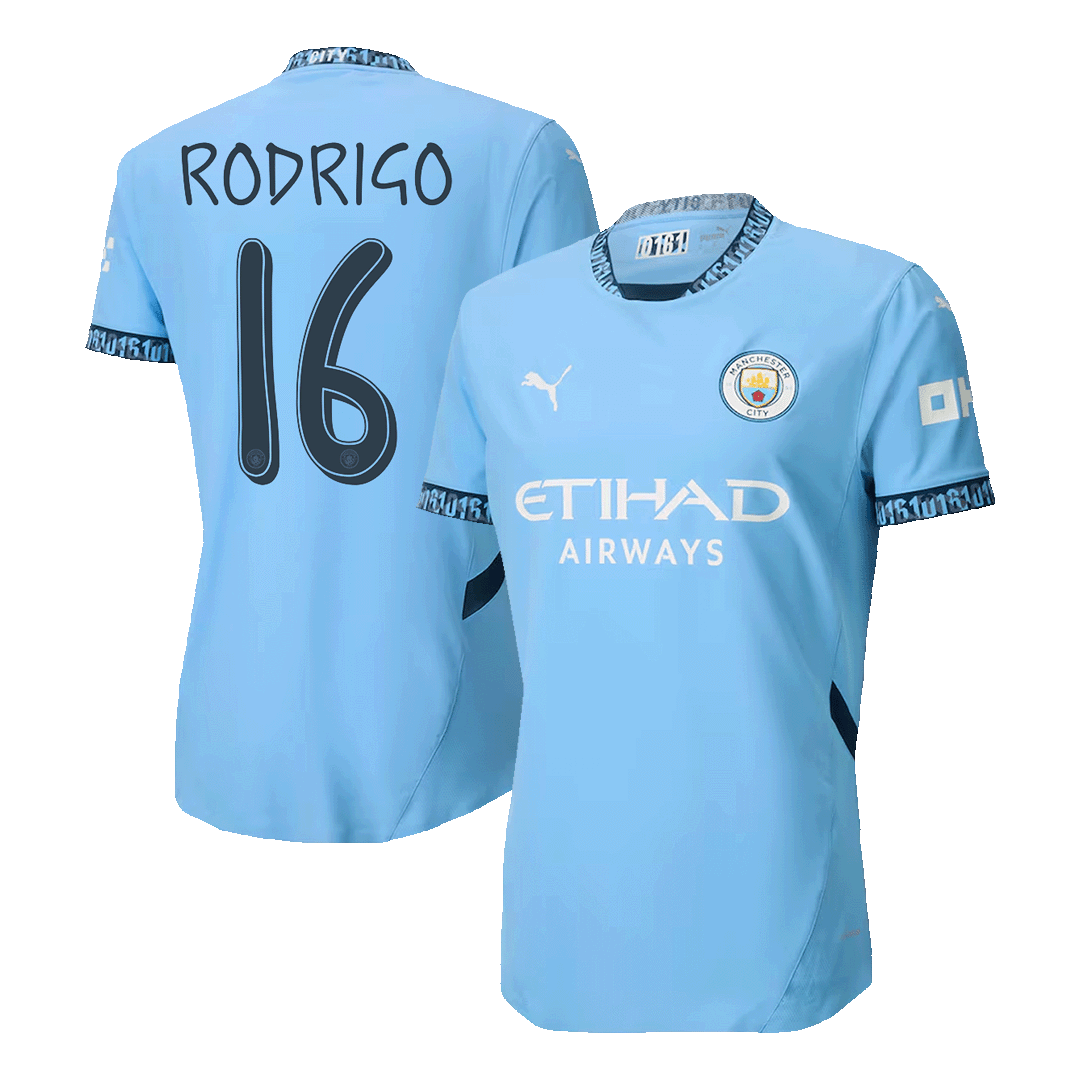 RODRIGO #16 Manchester City Home Premium Soccer Jersey 2024 UCL