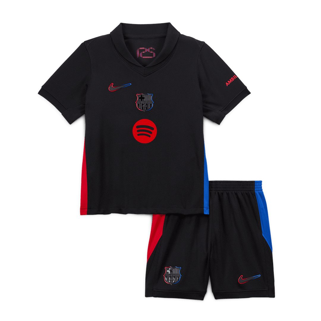 Barcelona Away Kids Soccer Jerseys Kit 2024/25 Spotify Logo Without Text