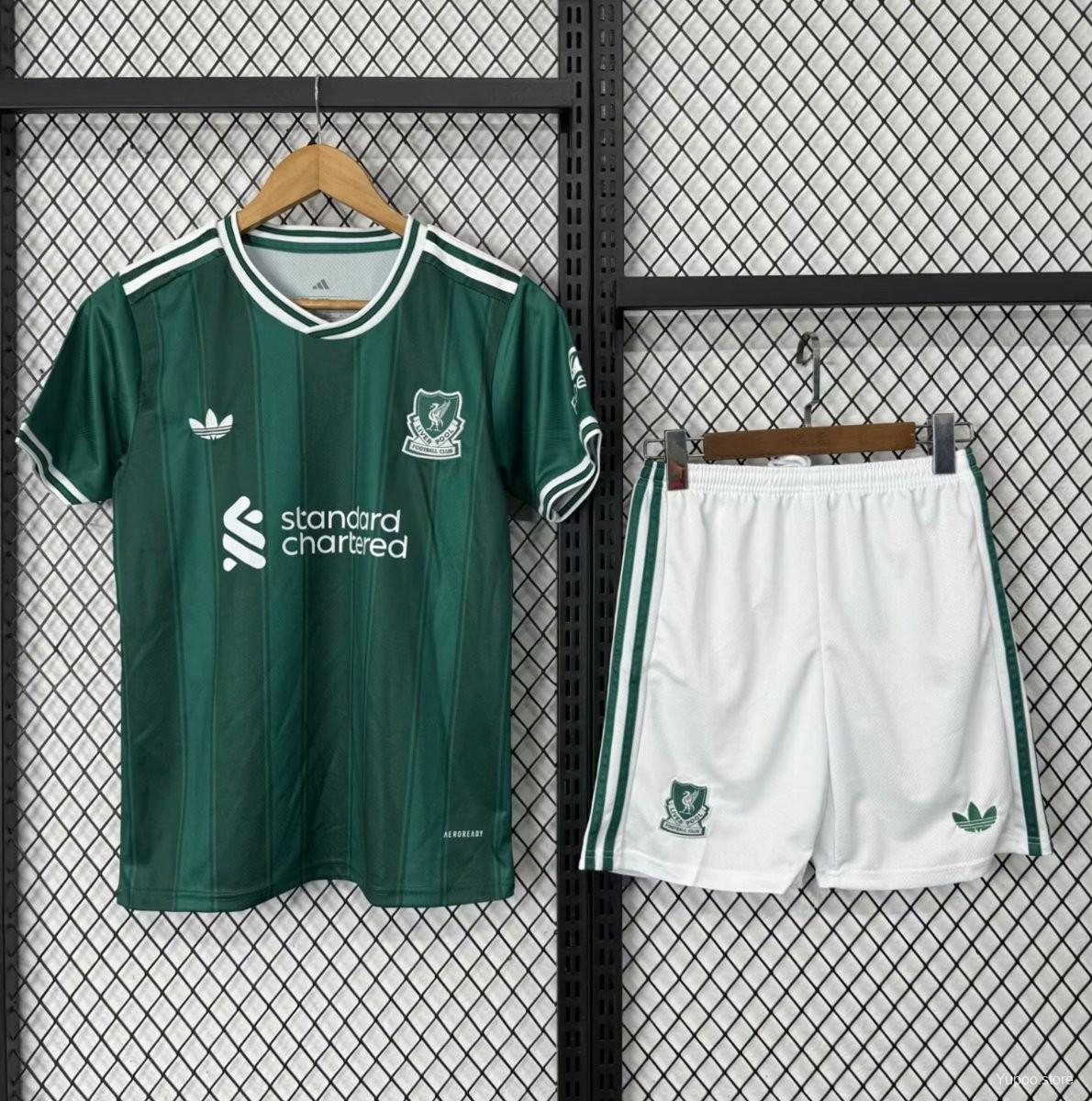 25/26 Liverpool Third Green Kids Fan Jersey