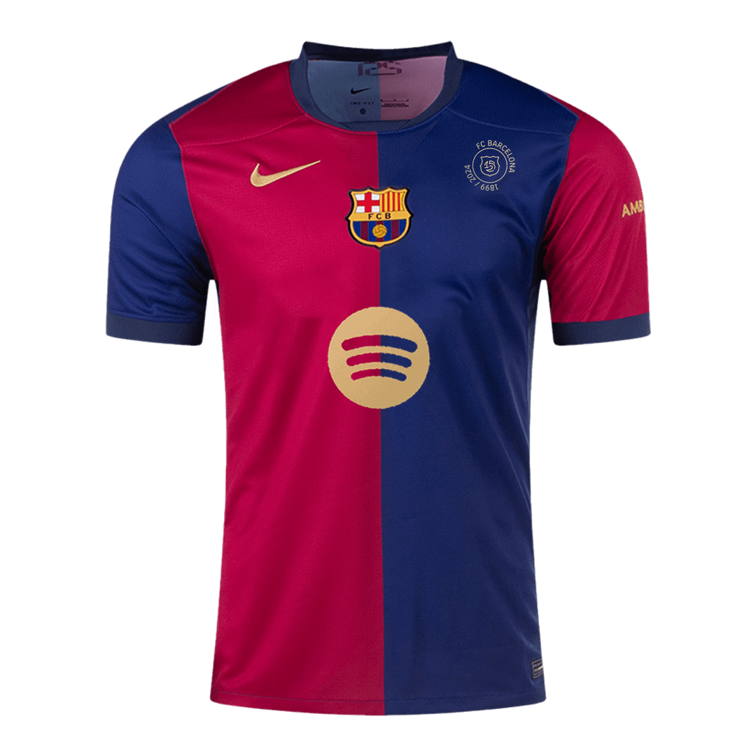 Barcelona Home Soccer Jersey 2024/25 125th Anniversary (Spotify Logo Without Text)