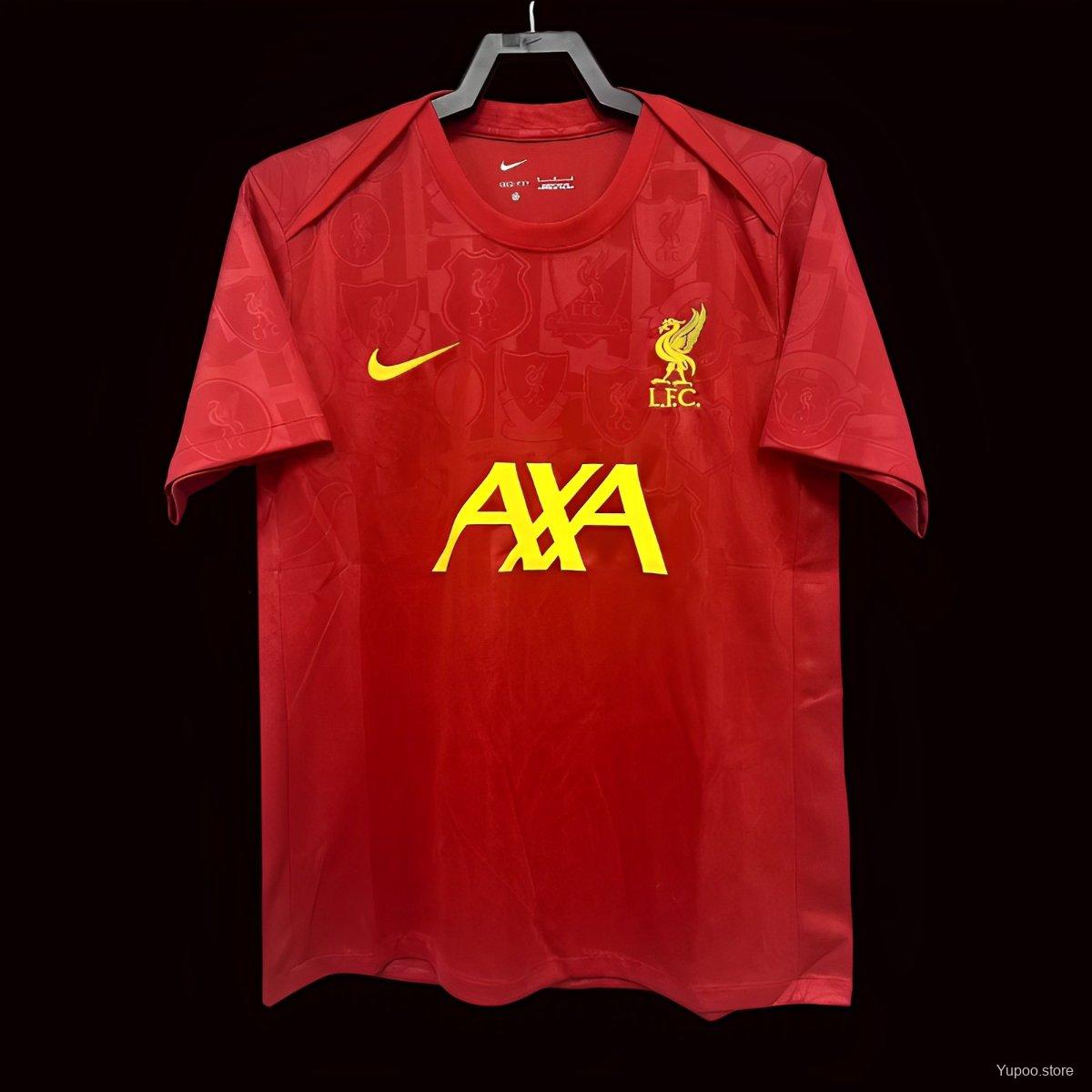 24/25 Liverpool Red Training Pre-Match Fan Jersey