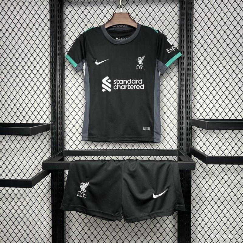 24/25 Liverpool Away Black Kids Fan Jersey