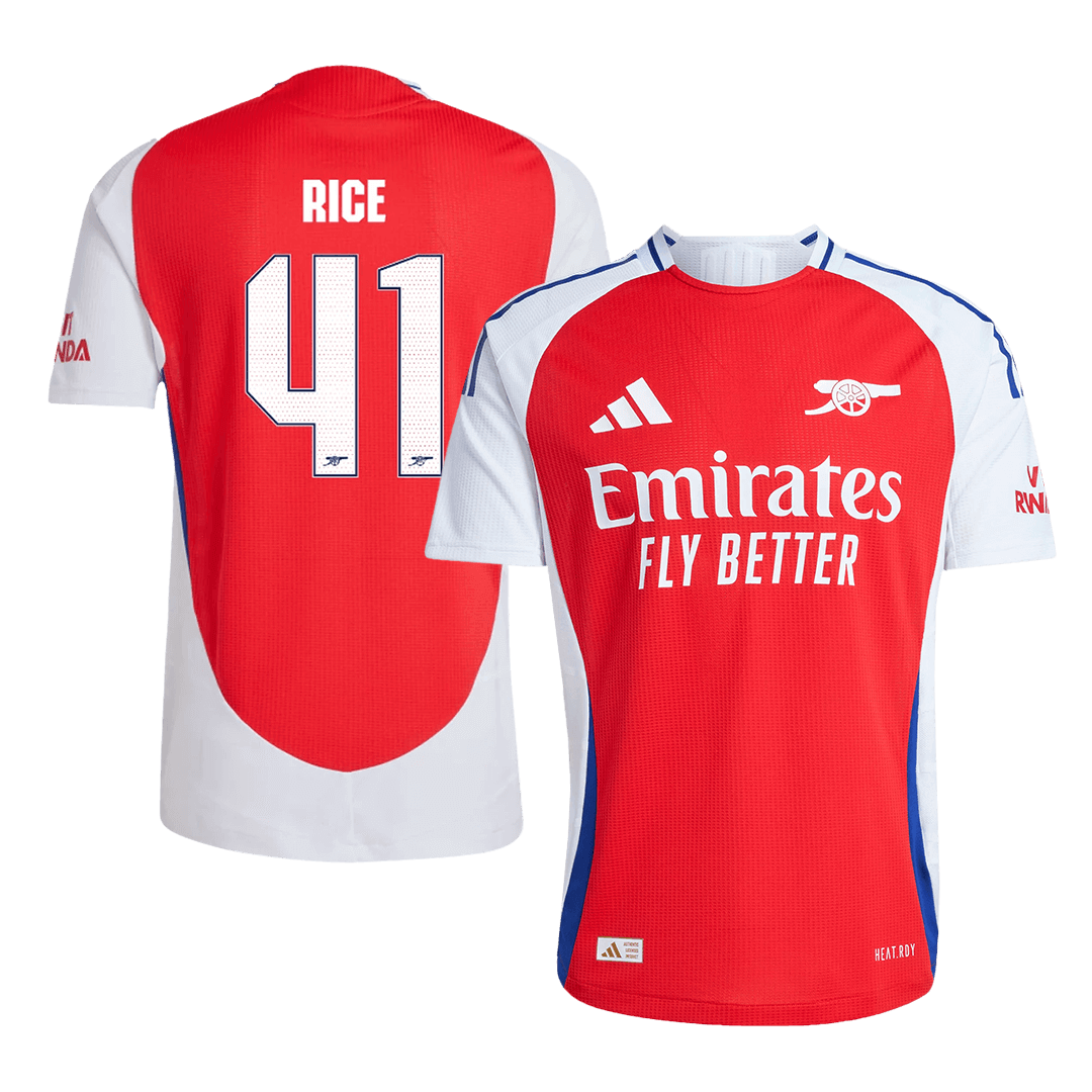 RICE #41 Arsenal Home Premium Soccer Jersey 2024/25 UCL