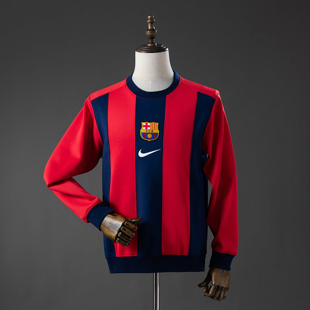 FC Barcelona Long Sleeve SweatMen-s shirt Red and Blue