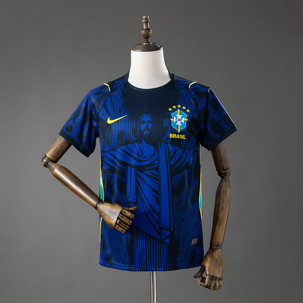 Brazil 2026 Jesus Edition - Blue Fan Jersey
