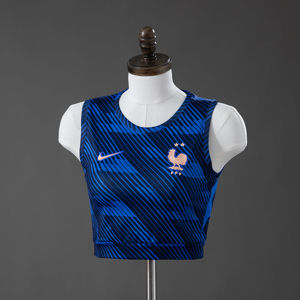 France 2026 Home Women-s Crop Top Style Vest