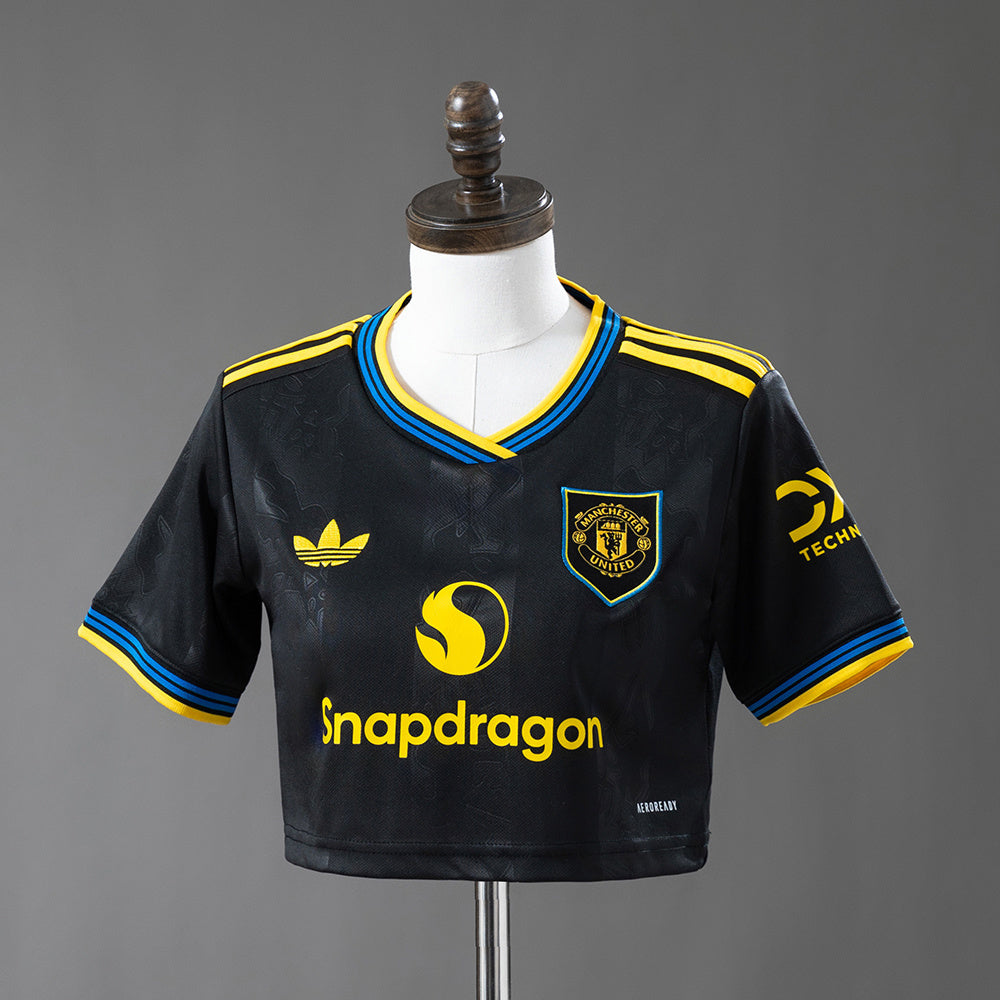 Manchester United 25/26 Third Away Women-s crop top style