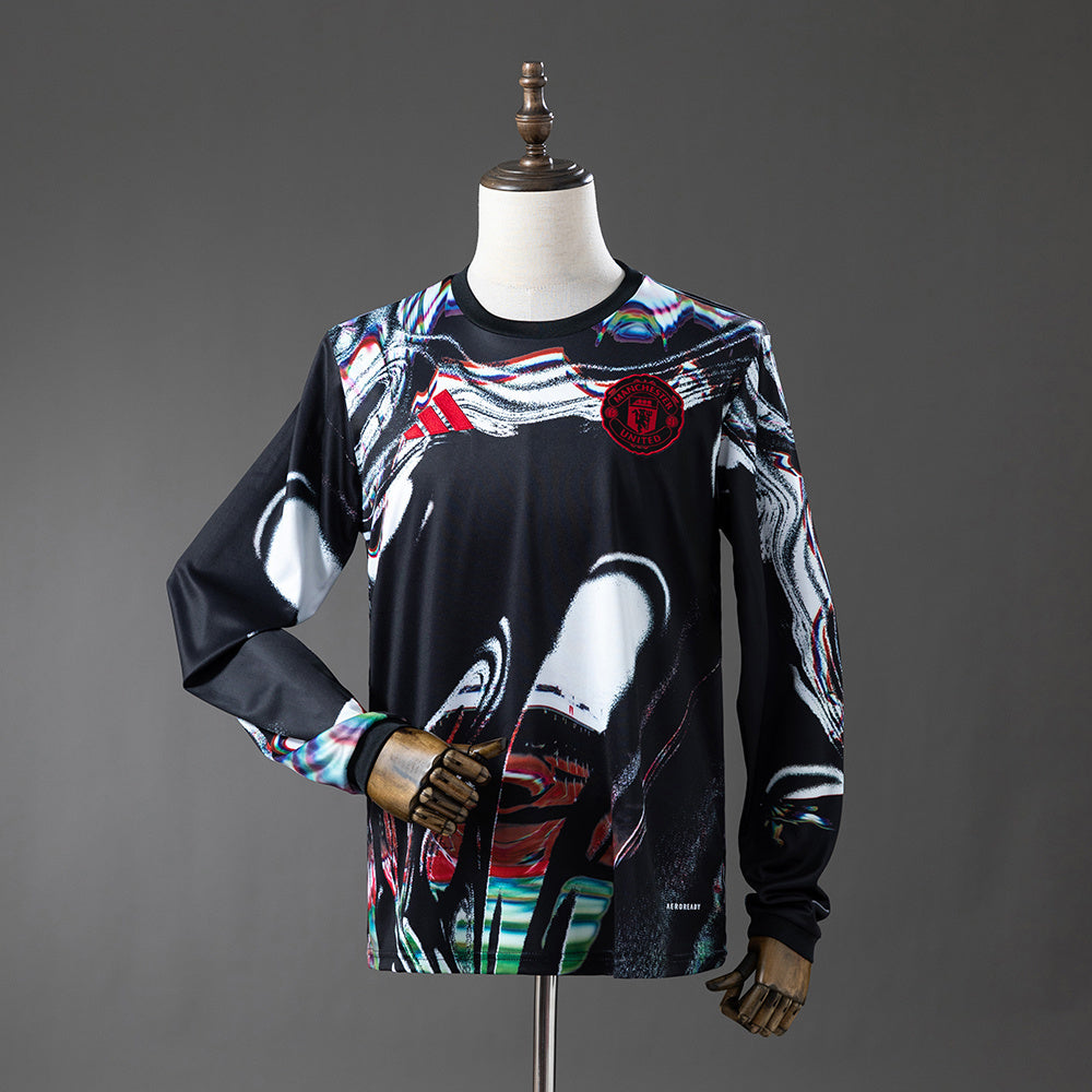 Manchester United 2025/26 Pre-Match Long Sleeve Fan Jersey