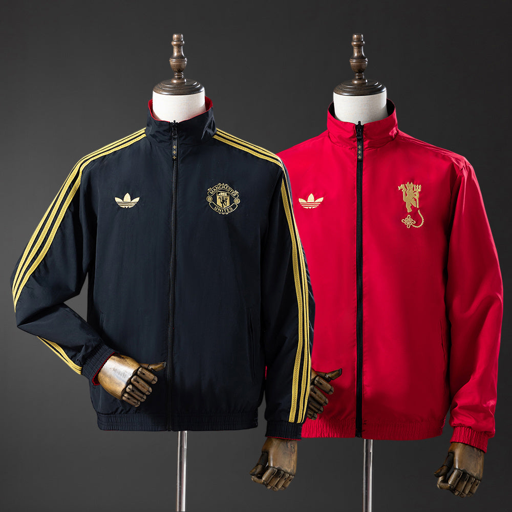 2026/27 Manchester United Reversible Jacket Windbreaker Black or Red
