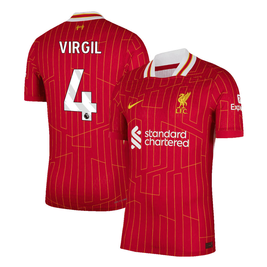 VIRGIL #4 Liverpool Home Premium Soccer Jersey 2024/25