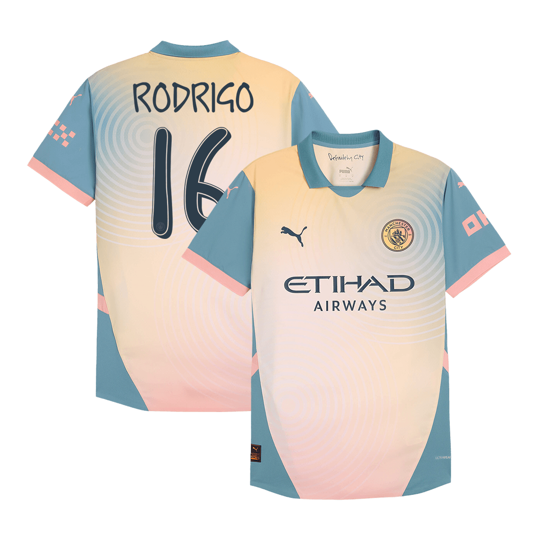 RODRIGO #16 Manchester City Fourth Away Premium Soccer Jersey 2024/25/ Definitely City (UCL)
