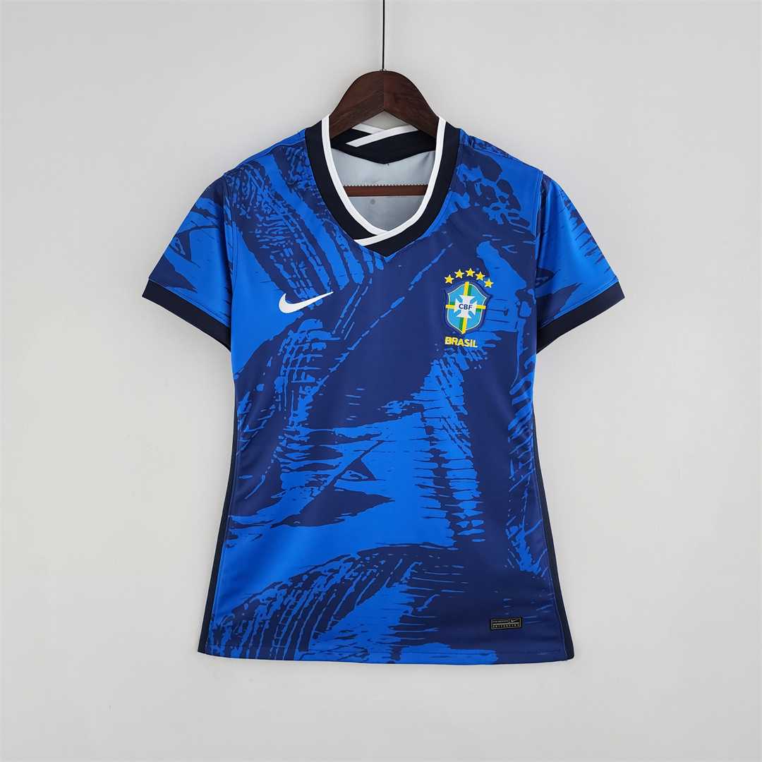 2022 World Cup Brazil Classic Blue Women Women-s Soccer Fan Jersey