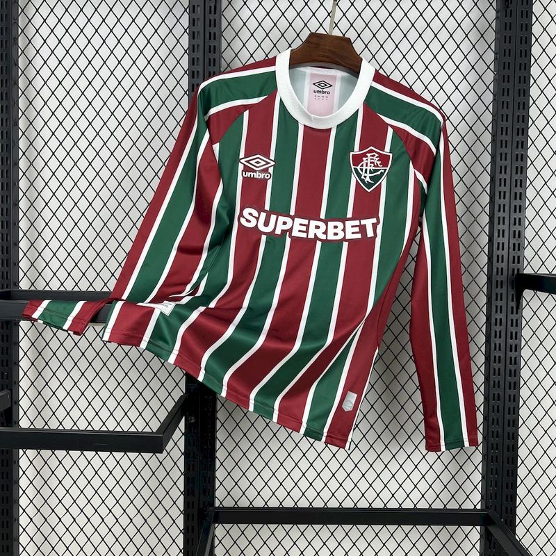 25/26 Fluminense Home Long Sleeve Soccer Fan Jersey