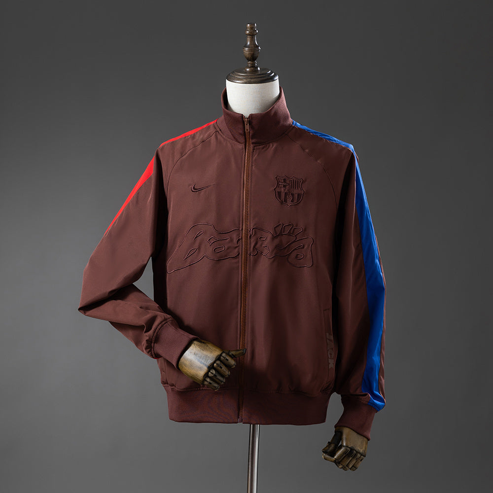 Barcelona x Travis Scott Windbreaker Brown