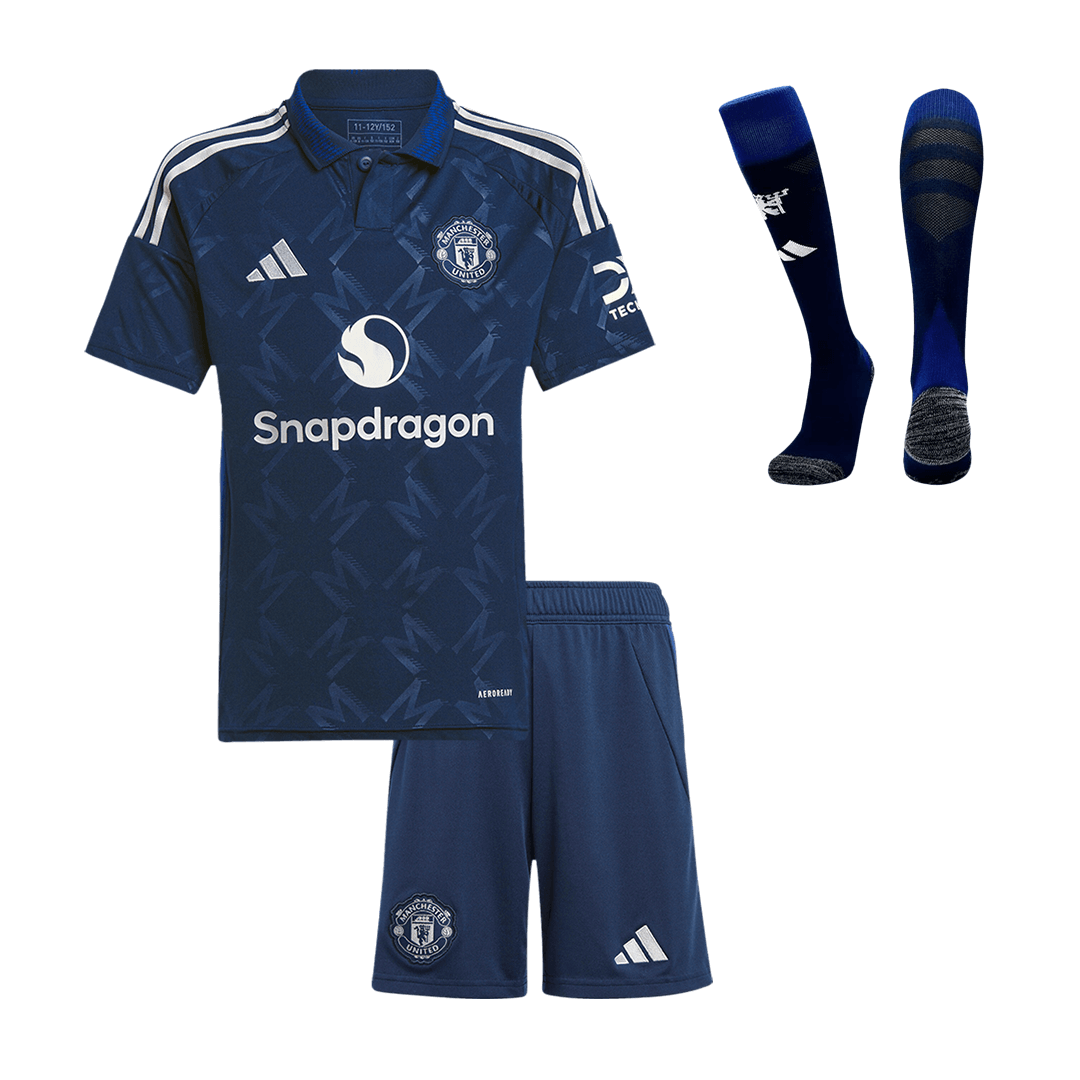Manchester United Away Kids Soccer Jerseys Full Kit 2024/25