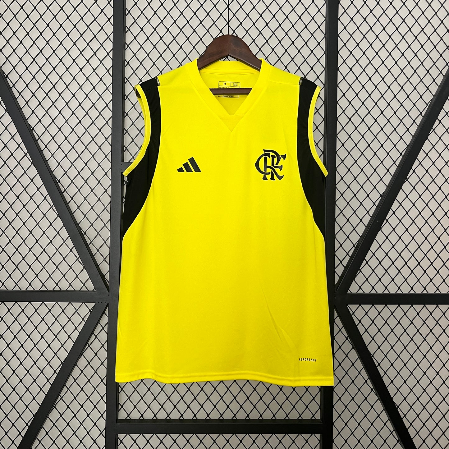 24/25 Flamengo Training Wear Yellow Vest Sleeveless Football Fan Jersey