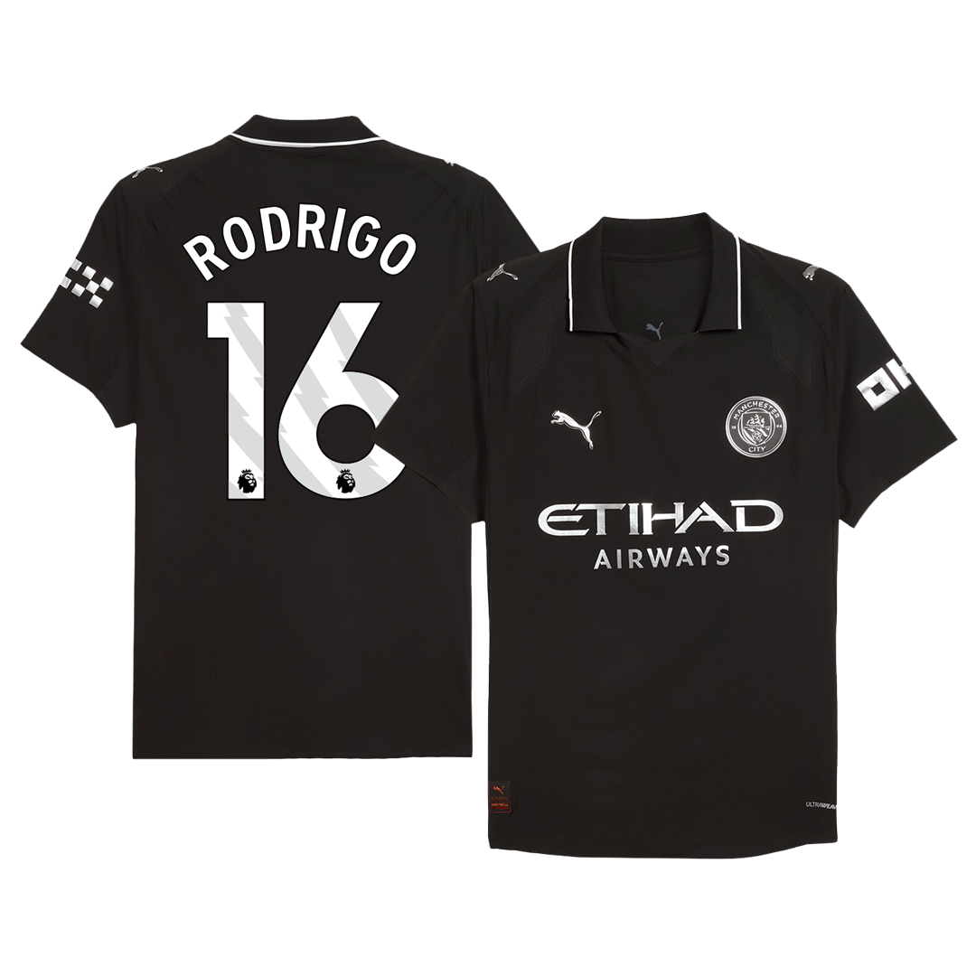 RODRIGO #16 Manchester City Away Stadium Jersey 2025/26