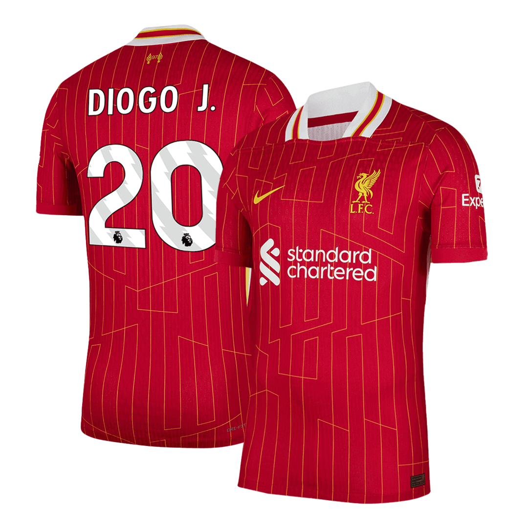 DIOGO J. #20 Liverpool Home Premium Soccer Jersey 2024/25