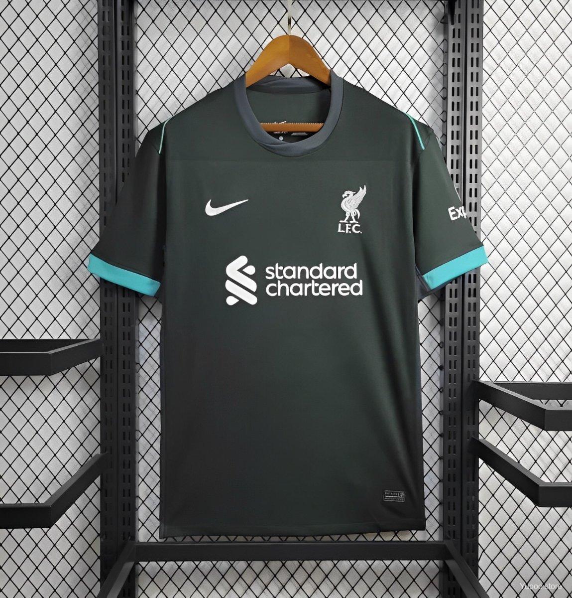 24/25 Liverpool Away Black Soccer Fan Jersey